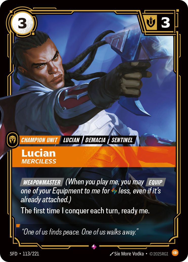 SFD-113 * Lucian, Merciless * Rare * Spiritforged