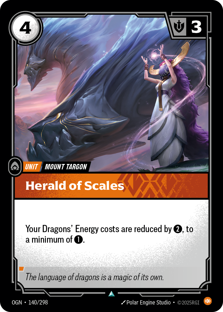 Herald of Scales — Uncommon OGN-140, carta Riftbound