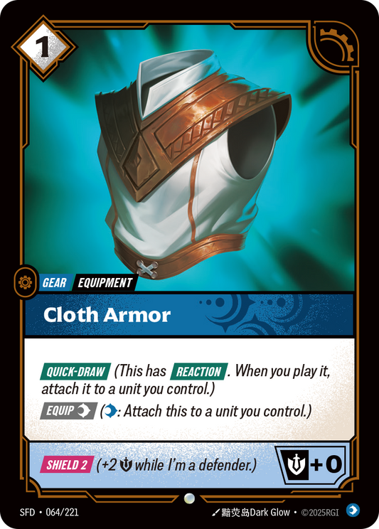 Cloth Armor (Foil) * Common * SFD-064