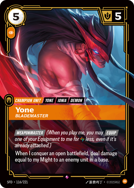 Yone, Blademaster * Rare * SFD-116