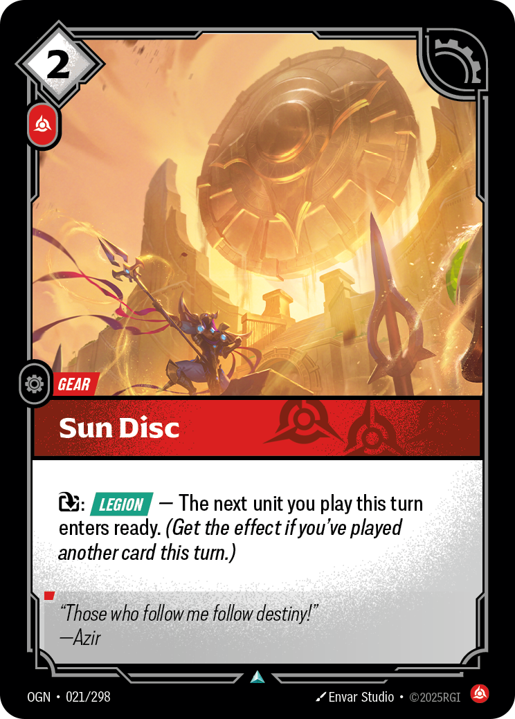 OGN-021 * Sun Disc * Uncommon * Origins