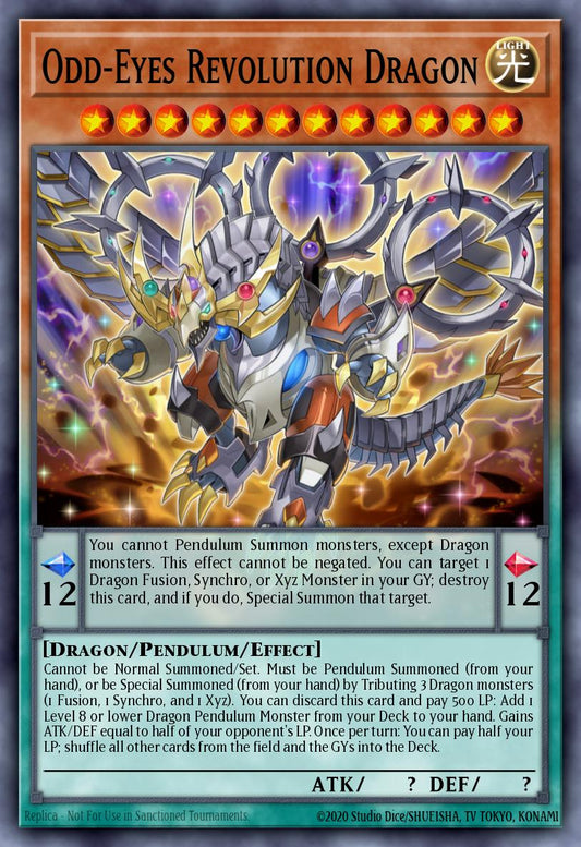 LAVD-ENO12 * Odd-Eyes Revolution Dragon * Common * Legendary Arc-V Decks