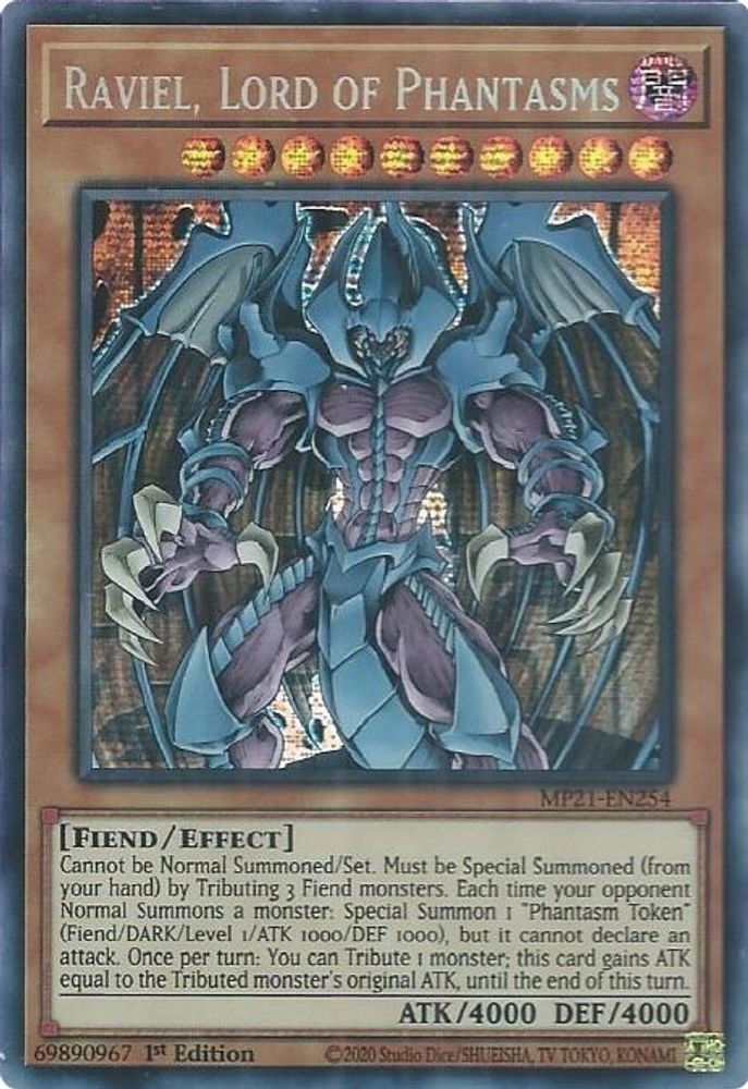 Raviel, Lord of Phantasms * Prismatic Secret Rare * MP21-EN254