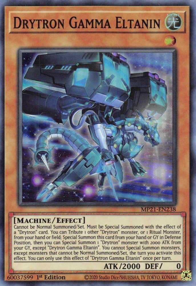 MP21-EN238 * Drytron Gamma Eltanin * Super Rare * 2021 Tin of Ancient Battles