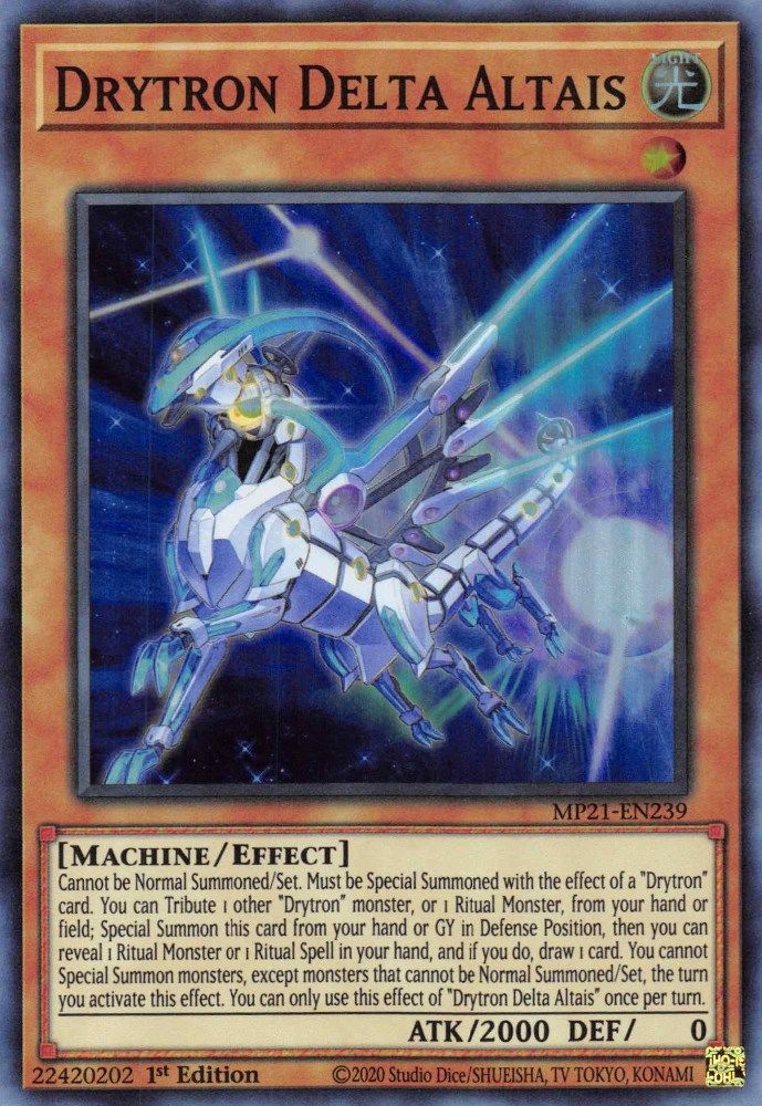 MP21-EN239 * Drytron Delta Altais * Super Rare * 2021 Tin of Ancient Battles