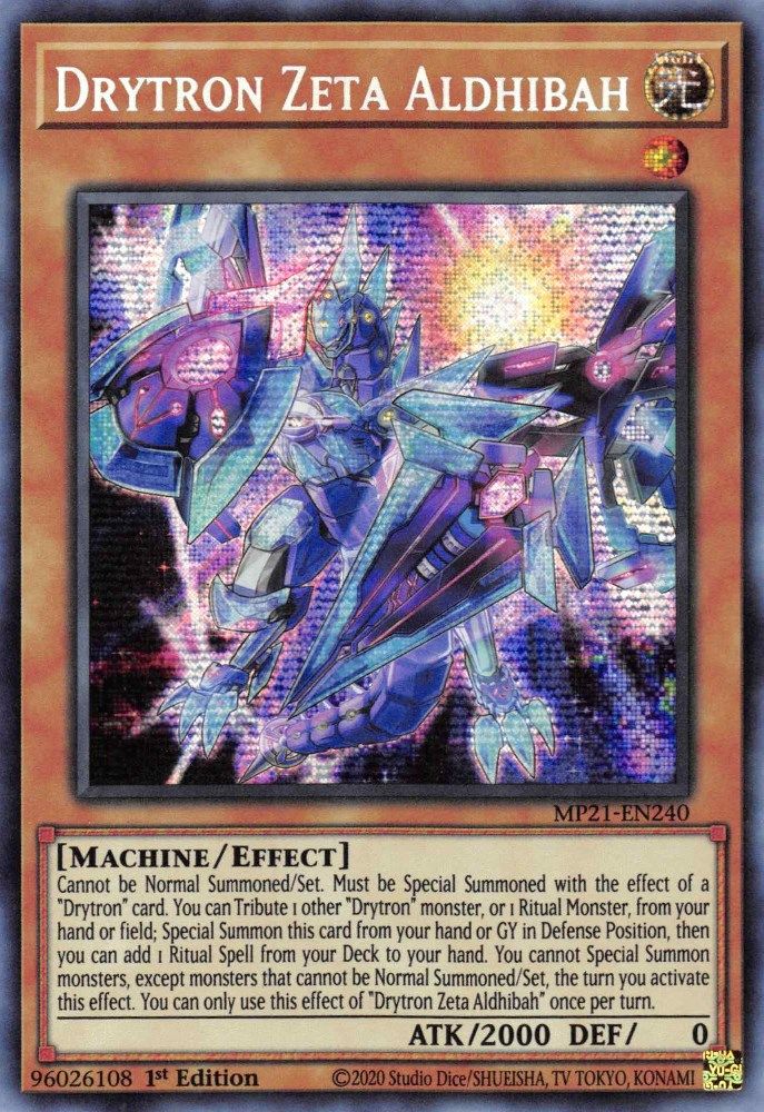 MP21-EN240 * Drytron Zeta Aldhibah * Prismatic Secret Rare * 2021 Tin of Ancient Battles