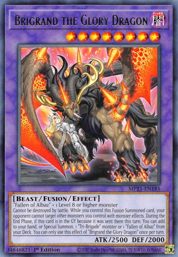 MP21-EN185 * Brigrand the Glory Dragon * Rare * 2021 Tin of Ancient Battles