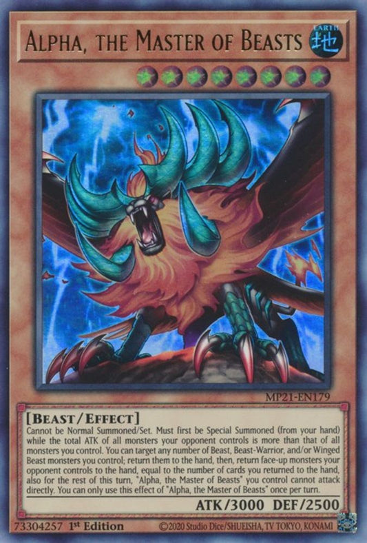 MP21-EN179 * Alpha, the Master of Beasts * Ultra Rare * 2021 Tin of Ancient Battles