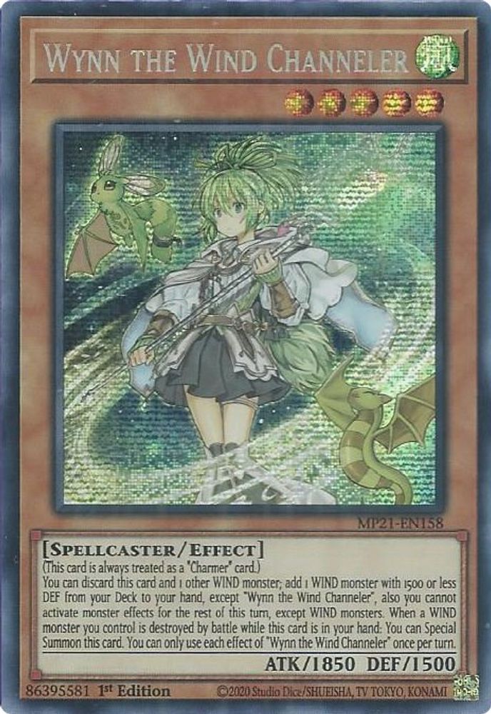 MP21-EN158 * Wynn the Wind Channeler * Prismatic Secret Rare * 2021 Tin of Ancient Battles