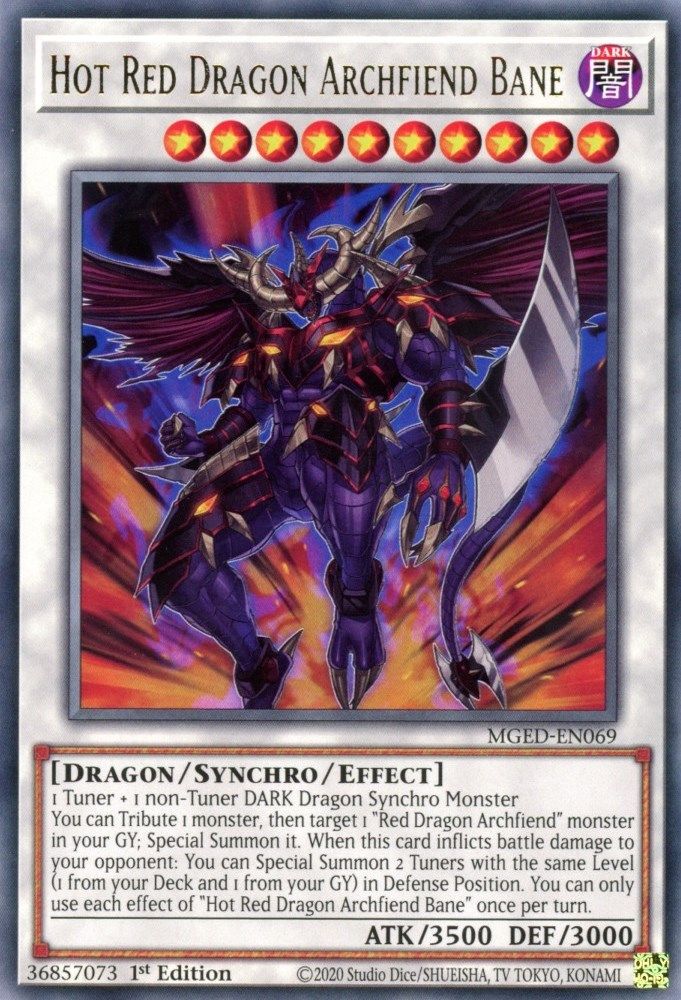 MGED-EN069 * Hot Red Dragon Archfiend Bane * Rare * Maximum Gold: El Dorado