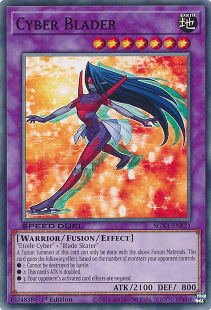 SGX1-ENE21 * Cyber Blader * Common * Speed Duel GX: Duel Academy Box