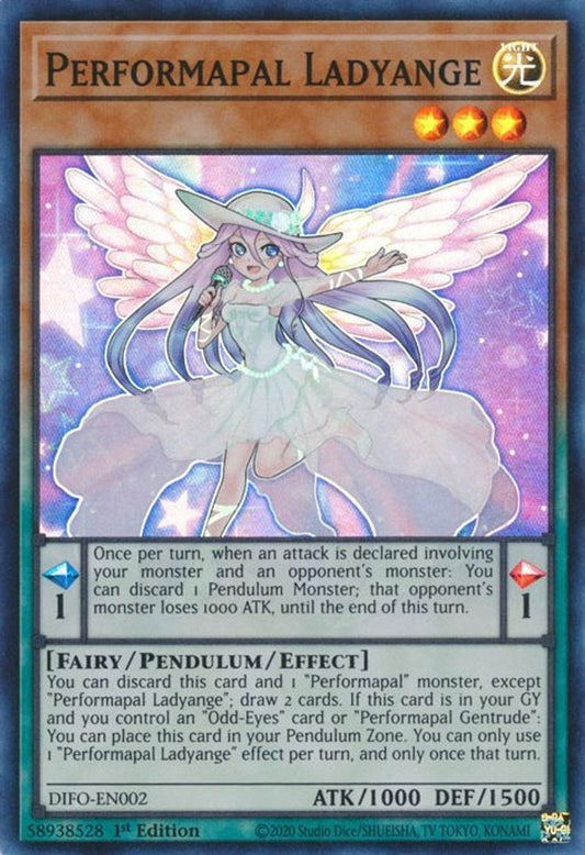 Performapal Ladyange * Super Rare * DIFO-EN002