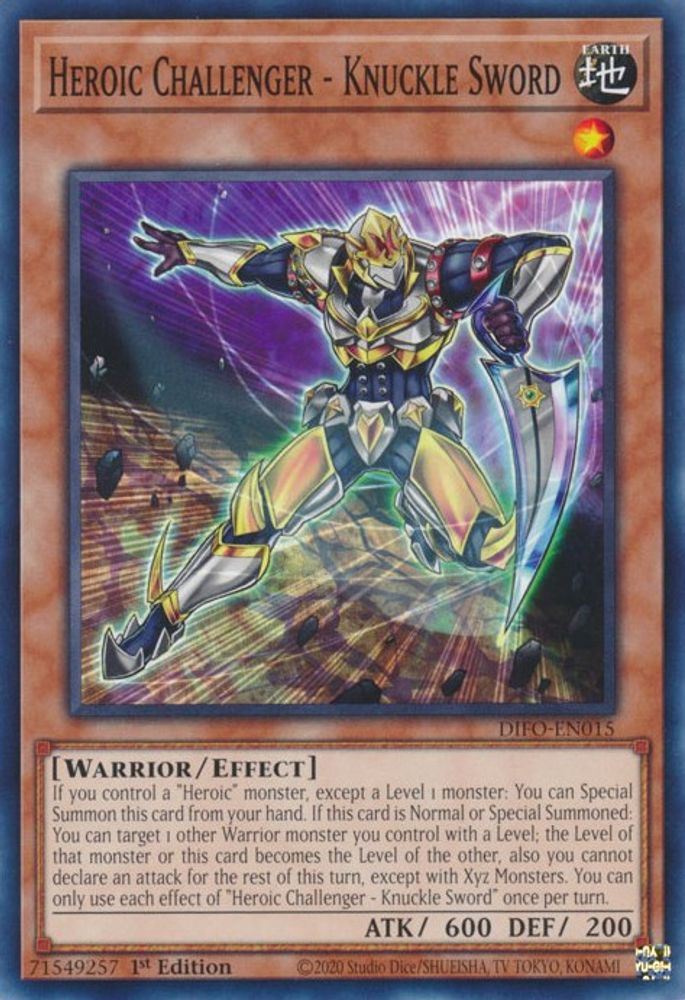 DIFO-EN015 * Heroic Challenger - Knuckle Sword * Common * Dimension Force