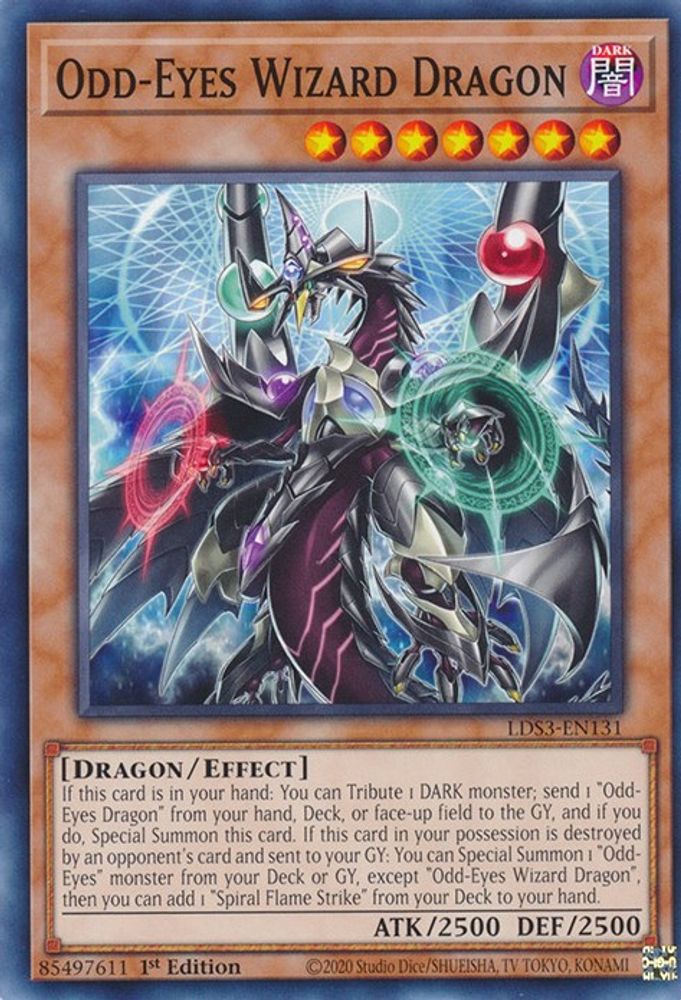 LDS3-EN131 * Odd-Eyes Wizard Dragon * Common * Legendary Duelists: Season 3