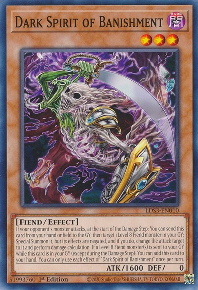 LDS3-EN010 * Dark Spirit of Banishment * Common * Legendary Duelists: Season 3