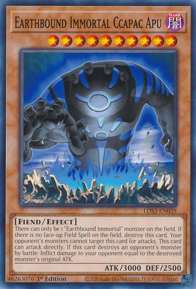 LDS3-EN039 * Earthbound Immortal Ccapac Apu * Common * Legendary Duelists: Season 3