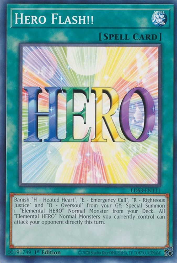LDS3-EN111 * Hero Flash!! * Common * Legendary Duelists: Season 3