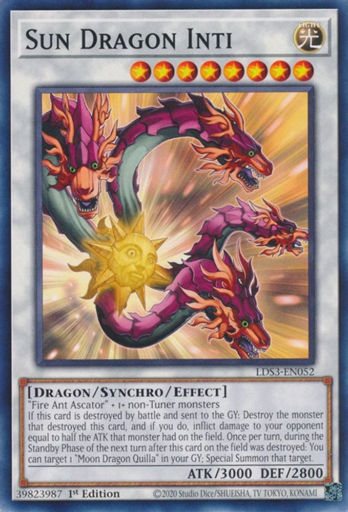 LDS3-EN052 * Sun Dragon Inti * Common * Legendary Duelists: Season 3