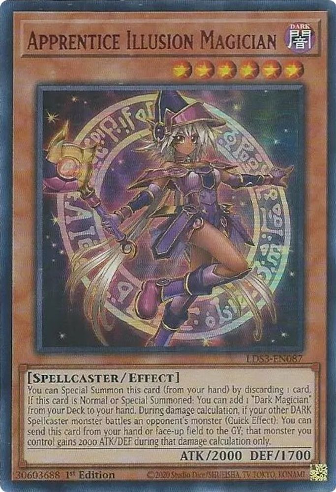 Apprentice Illusion Magician * Ultra Rare * LDS3-EN087