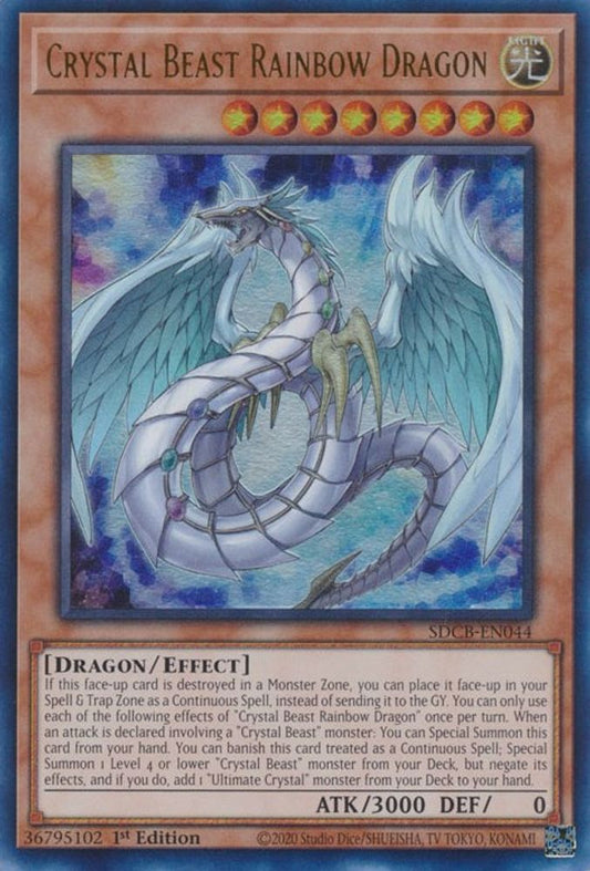 SDCB-EN044 * Crystal Beast Rainbow Dragon * Ultra Rare * Structure Deck: Legend of the Crystal Beasts