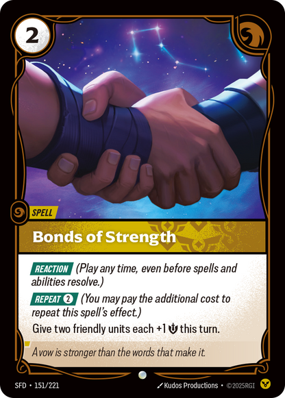 Bonds of Strength — Common Foil SFD-151, carta Riftbound