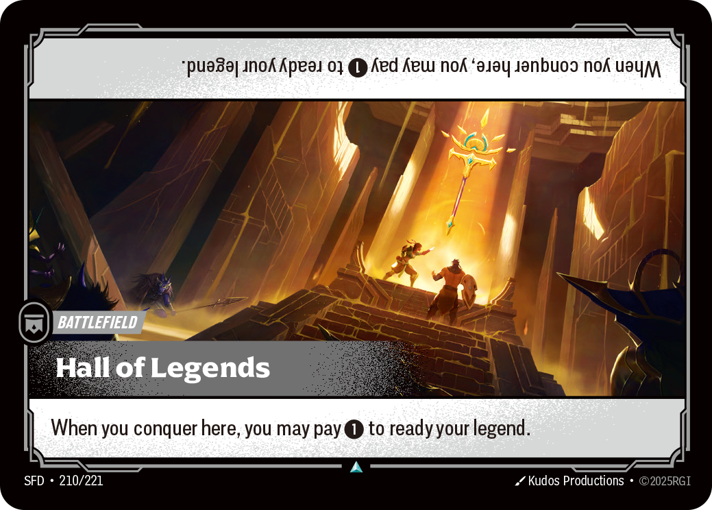 Hall of Legends — Uncommon Foil SFD-210, carta Riftbound