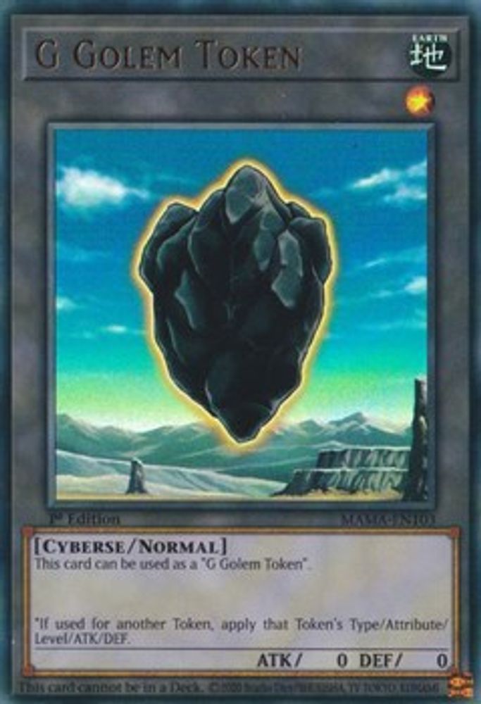 MAMA-EN103 * G Golem Token * Ultra Rare * Magnificent Mavens