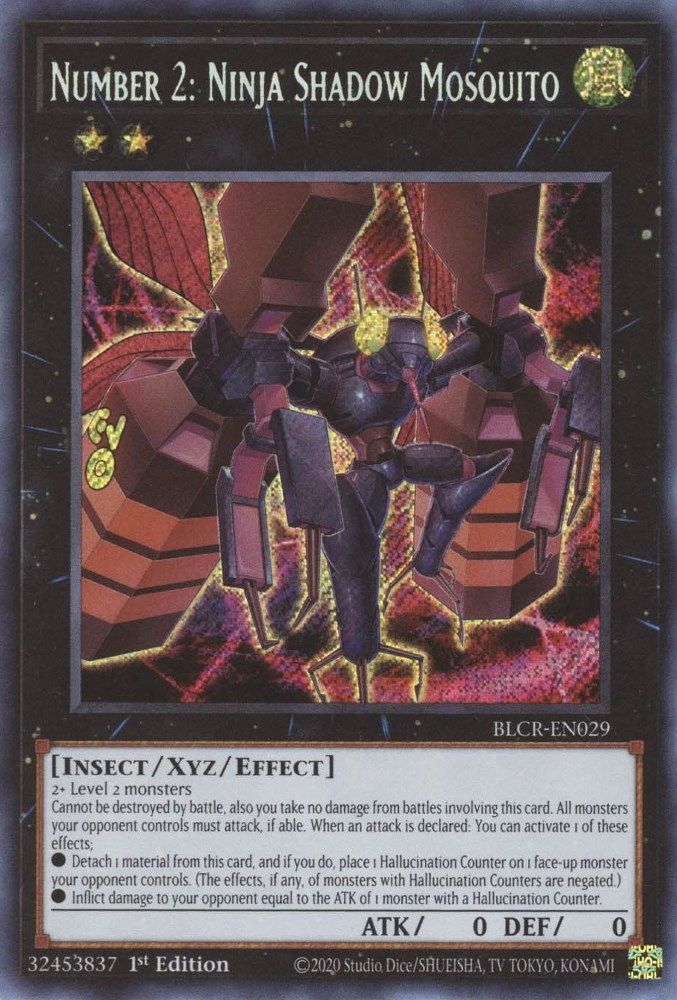 Number 2: Ninja Shadow Mosquito * Secret Rare * BLCR-EN029