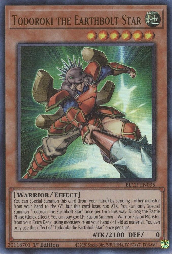 BLCR-EN035 * Todoroki the Earthbolt Star * Ultra Rare * Battles of Legend: Crystal Revenge
