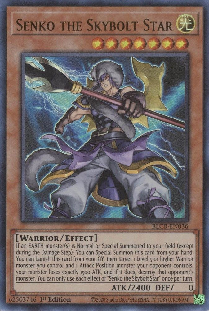 BLCR-EN036 * Senko the Skybolt Star * Ultra Rare * Battles of Legend: Crystal Revenge