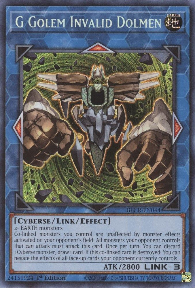G Golem Invalid Dolmen * Secret Rare * BLCR-EN044