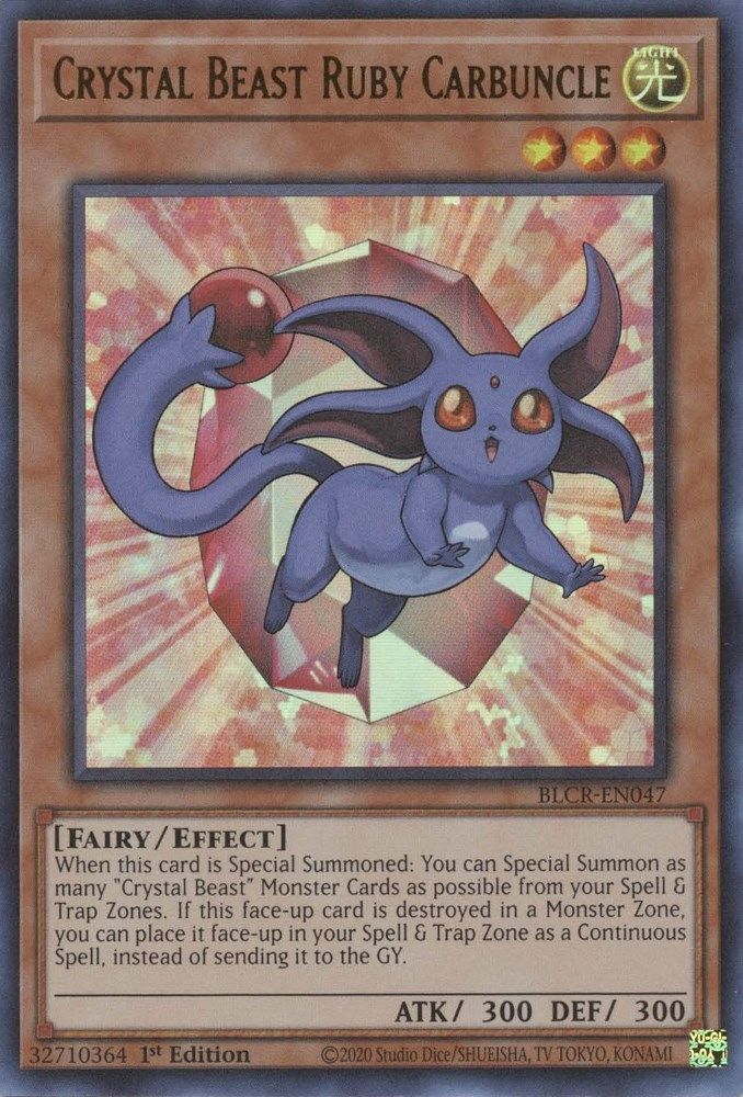 BLCR-EN047 * Crystal Beast Ruby Carbuncle * Ultra Rare * Battles of Legend: Crystal Revenge