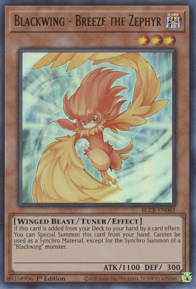 BLCR-EN061 * Blackwing - Breeze the Zephyr * Ultra Rare * Battles of Legend: Crystal Revenge