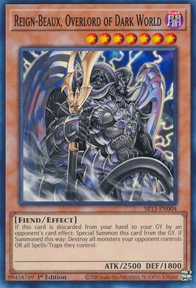 SR13-EN004 * Reign-Beaux, Overlord of Dark World * Common * Structure Deck: Dark World