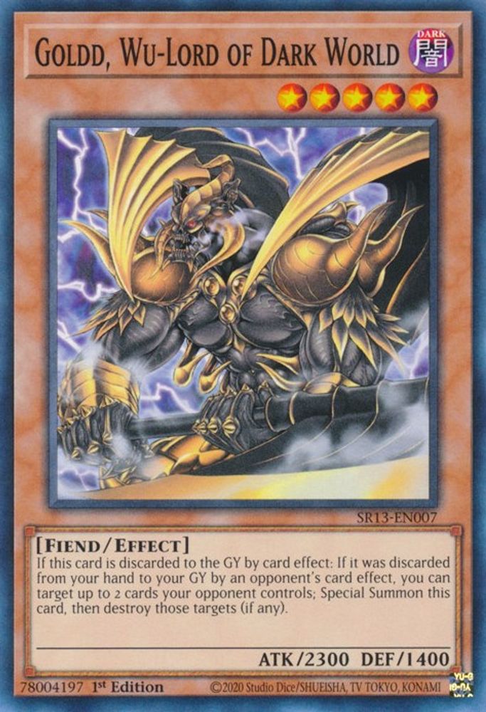 SR13-EN007 * Goldd, Wu-Lord of Dark World * Common * Structure Deck: Dark World