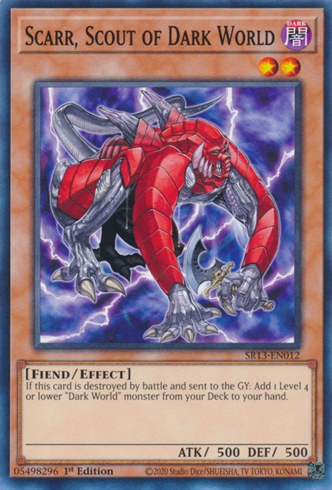 SR13-EN012 * Scarr, Scout of Dark World * Common * Structure Deck: Dark World