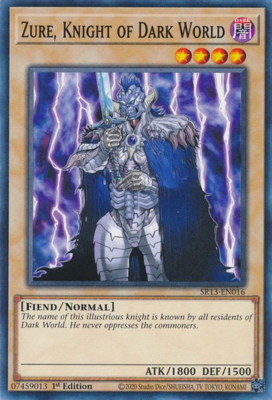 SR13-EN016 * Zure, Knight of Dark World * Common * Structure Deck: Dark World