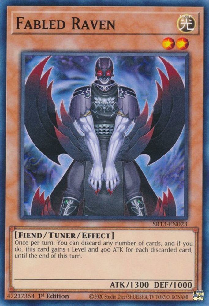 SR13-EN023 * Fabled Raven * Common * Structure Deck: Dark World