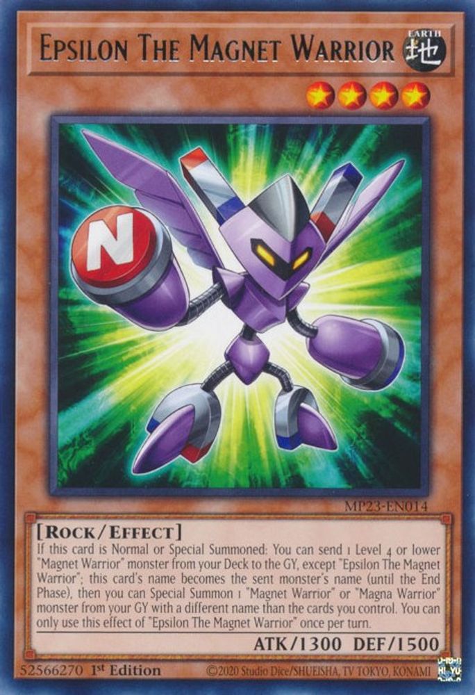 Epsilon The Magnet Warrior * Rare * MP23-EN014