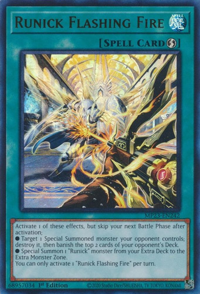 Runick Flashing Fire * Ultra Rare * MP23-EN242