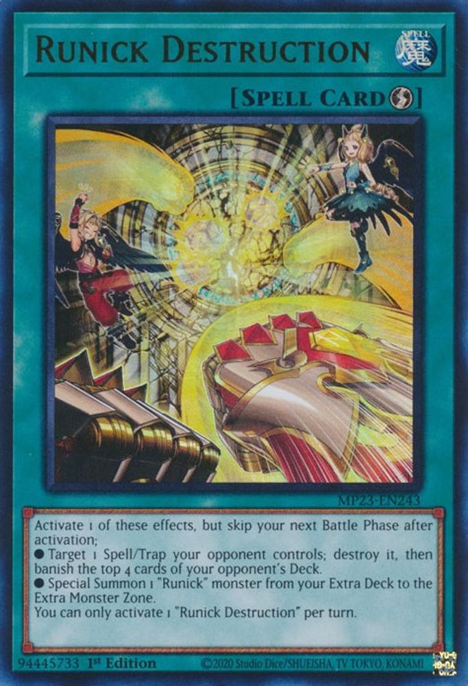 Runick Destruction * Ultra Rare * MP23-EN243