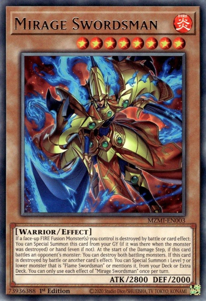 MZMI-EN003 * Mirage Swordsman * Rare * Maze of Millennia