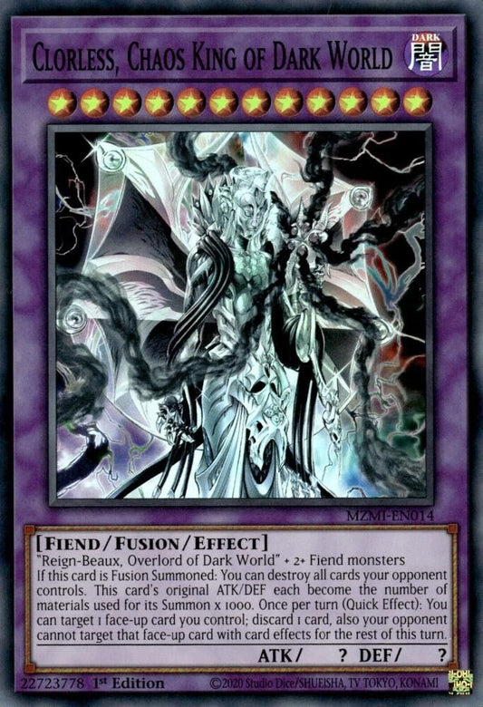 Clorless, Chaos King of Dark World * Super Rare * MZMI-EN014
