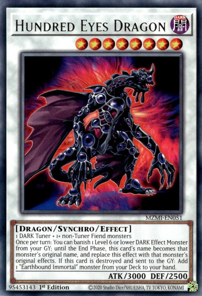 MZMI-EN051 * Hundred Eyes Dragon * Rare * Maze of Millennia
