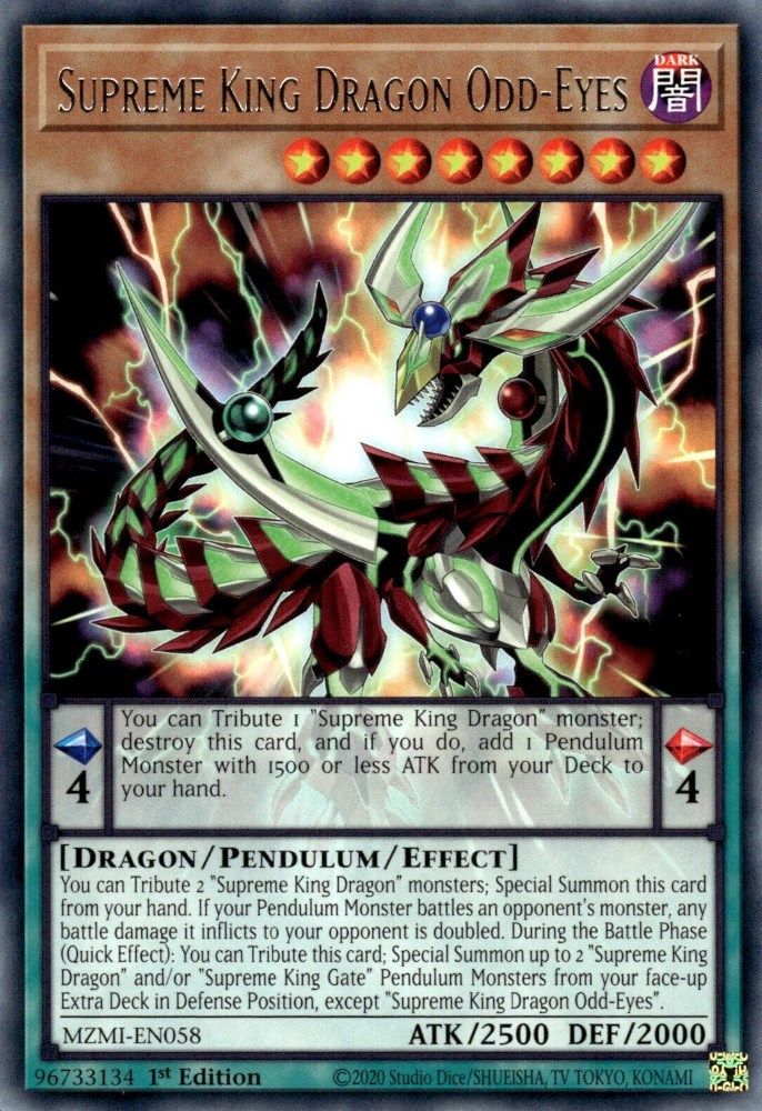 MZMI-EN058 * Supreme King Dragon Odd-Eyes * Rare * Maze of Millennia