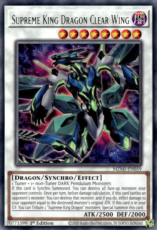MZMI-EN059 * Supreme King Dragon Clear Wing * Rare * Maze of Millennia