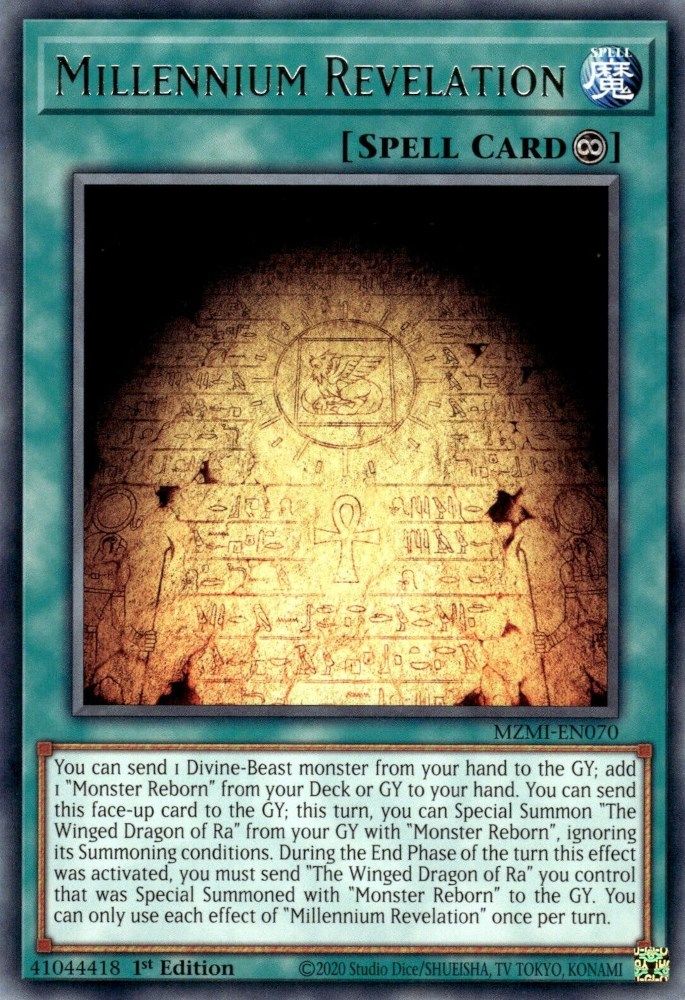 MZMI-EN070 * Millennium Revelation * Rare * Maze of Millennia