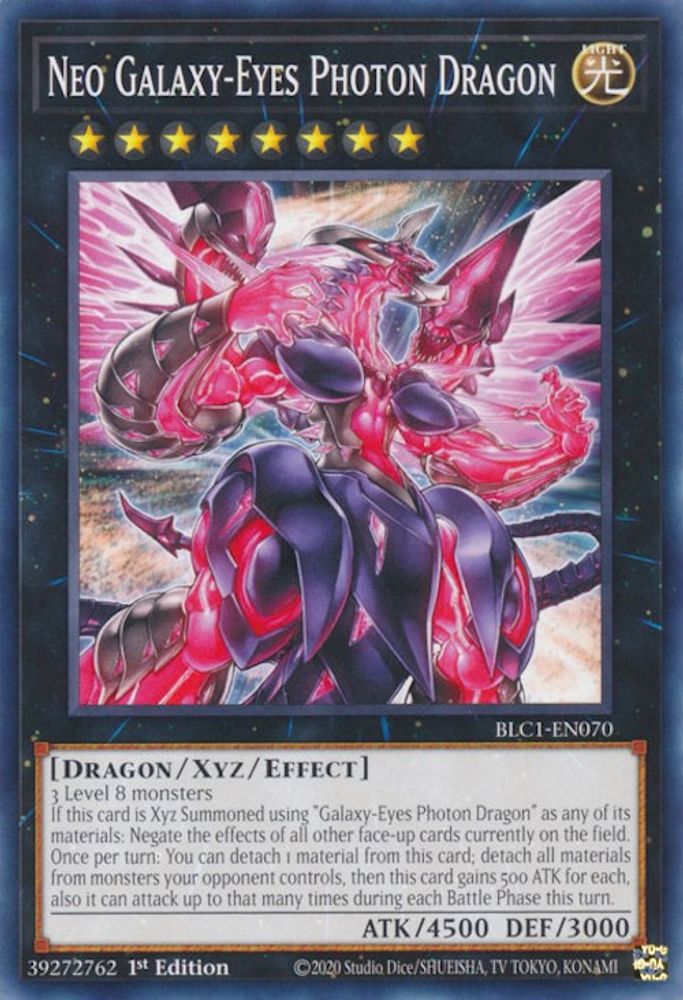 BLC1-EN070 * Neo Galaxy-Eyes Photon Dragon * Common * Battles of Legend: Chapter 1