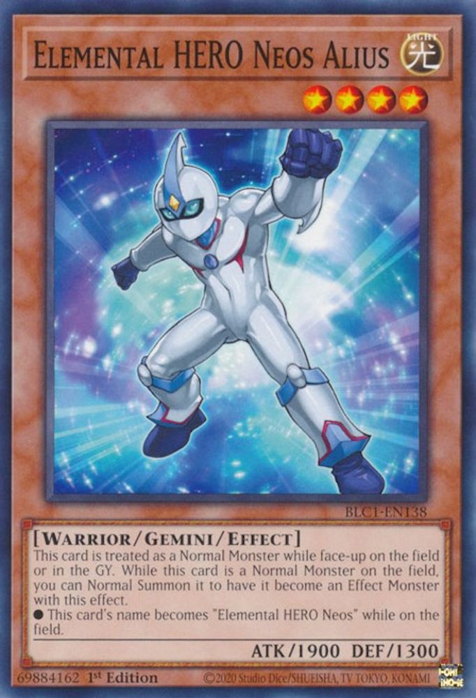 BLC1-EN138 * Elemental HERO Neos Alius * Common * Battles of Legend: Chapter 1