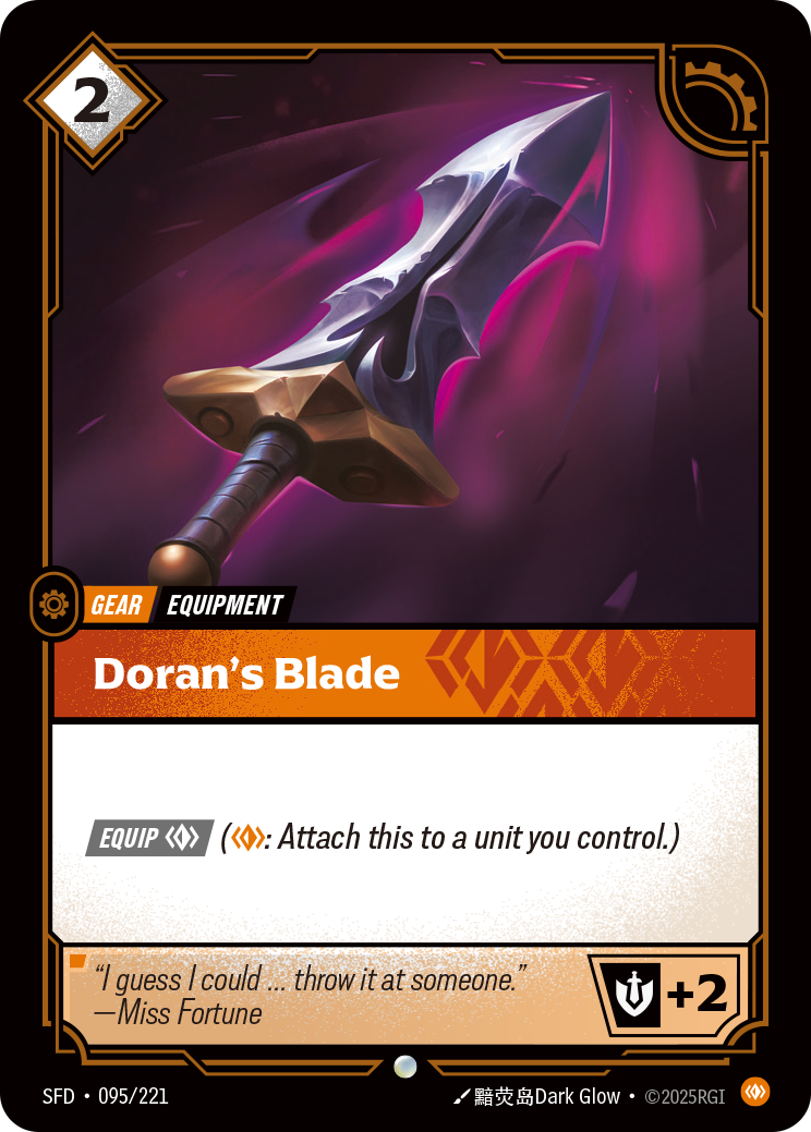 Doran's Blade — Common SFD-095, carta Riftbound